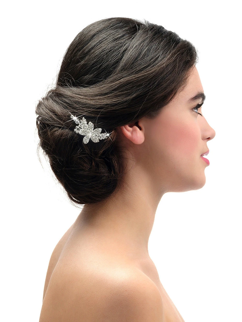 Poirier Haar Accessoire Strass Zilver Rosé BB1579 3 Poirier Haar Accessoire Strass Zilver Rosé BB1579