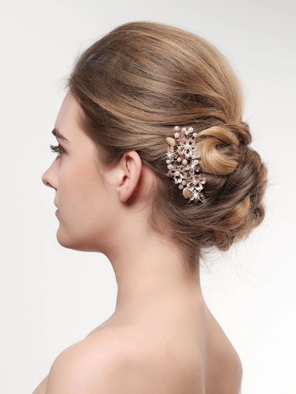 Poirier Haar Sieraad In Rose Goud Zilver BB262 5 Poirier Haar Sieraad In Rose Goud Zilver BB262 - Afbeelding 3