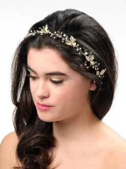 Poirier Haarsieraad Met Parels En Strass BB 8578 -Poirier BB 8578 goud