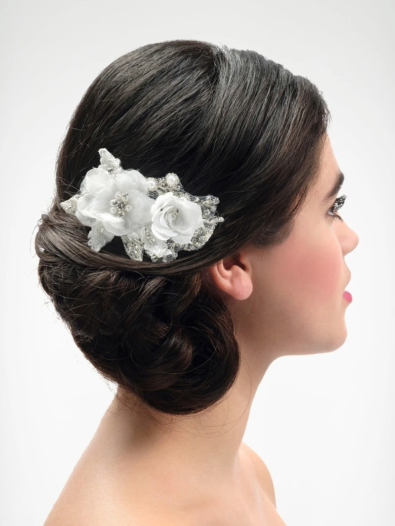 Poirier Haarcorsage Met Bloemen BB-445 3 Poirier Haarcorsage Met Bloemen BB-445