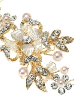 Poirier Haar Juweel Met Bloemetjes En Blaadjes Zilver Of Goud BB 631 -Poirier bb 631 close up gold