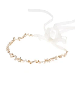 Poirier Haarsieraad Met Parels Kristallen Strass En Bloemetjes BB 8581 -Poirier bb 8581 close up haaraccessoires