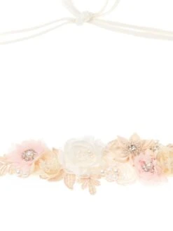 Poirier Multi Colour Ceintuur Riem Trouwjurk C-1327 -Poirier c 1327 close up belt