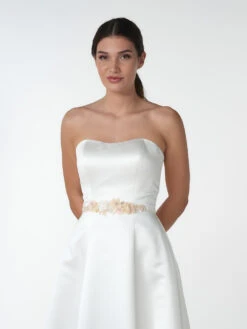 Poirier Multi Colour Ceintuur Riem Trouwjurk C-1327 -Poirier c 1327 riem trouwjurk