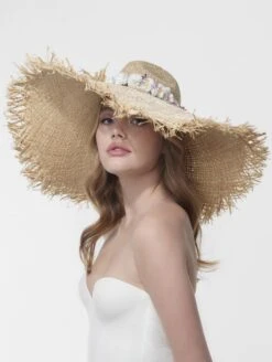 Poirier Raffia Hoed Voor Festival Wedding HT-106