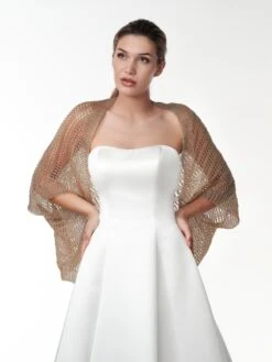 Poirier Metallic Jasje Stola Goud Zilver Rose S141 6 Poirier Metallic Jasje Stola Goud Zilver Rose S141 -Poirier s141 zilver