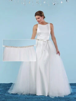 Poirier Afneembare Tule Overrok Met Strass S304 -Poirier s304 150 002 s304 150 002 01